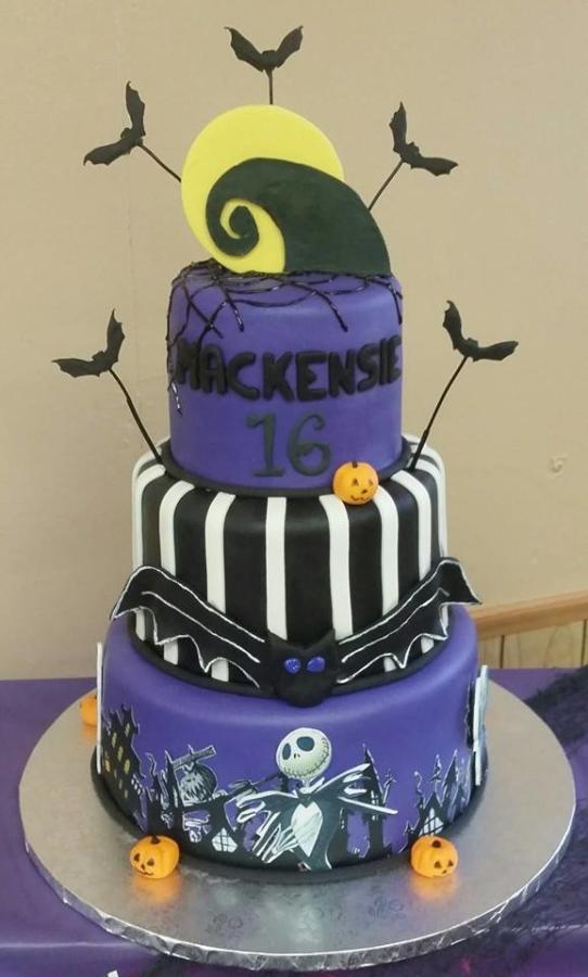 Nightmare Before Christmas Sweet 16 Cake