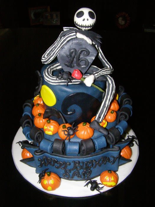 Nightmare Before Christmas Sweet 16 Cake