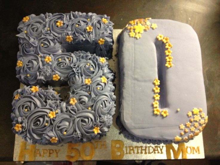 Number 50 Birthday Cake