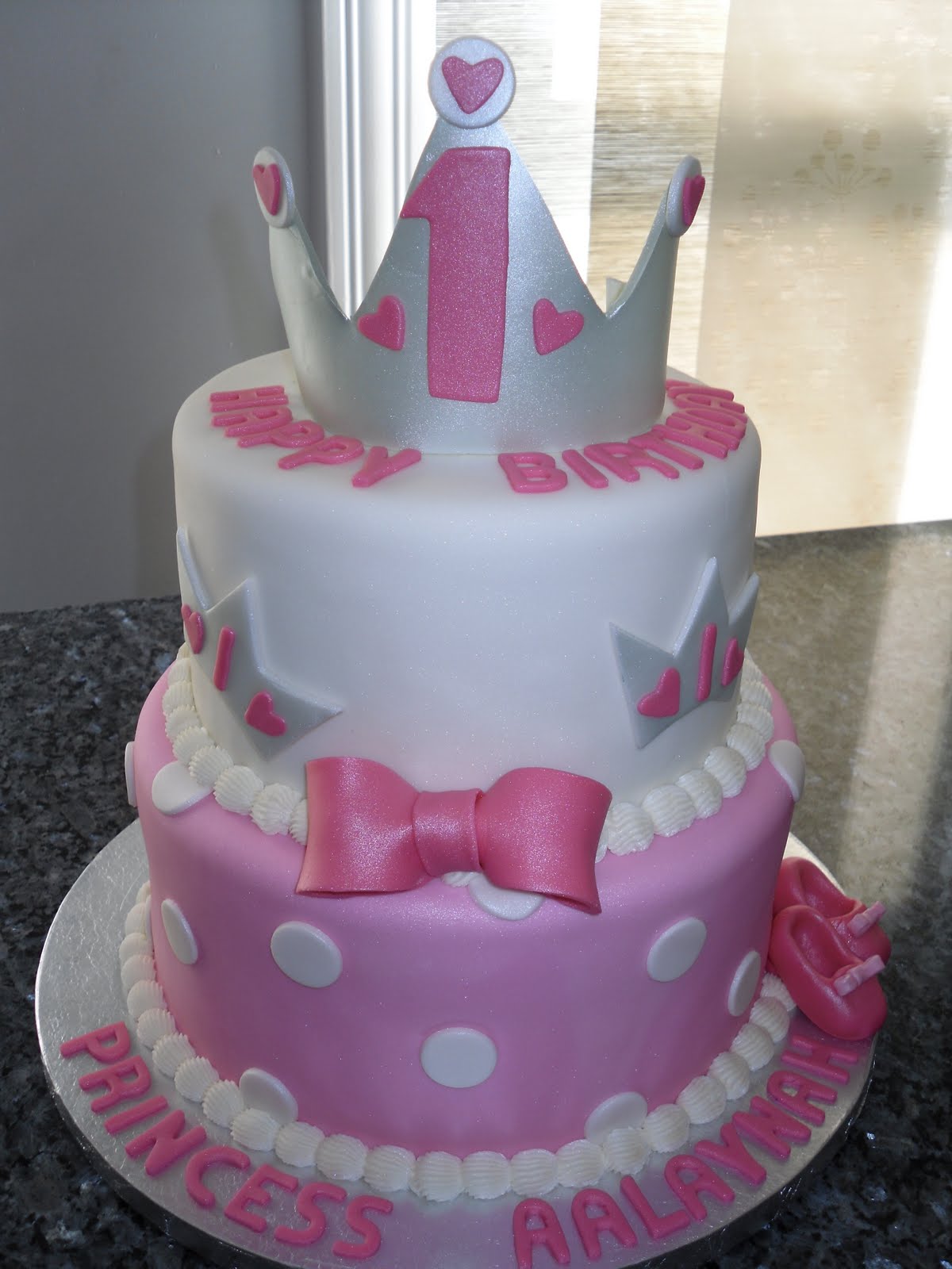 One Year Old Girl Birthday Cake