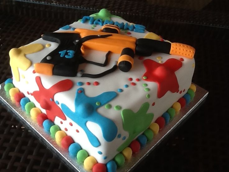 Paintball Birthday Cake Ideas