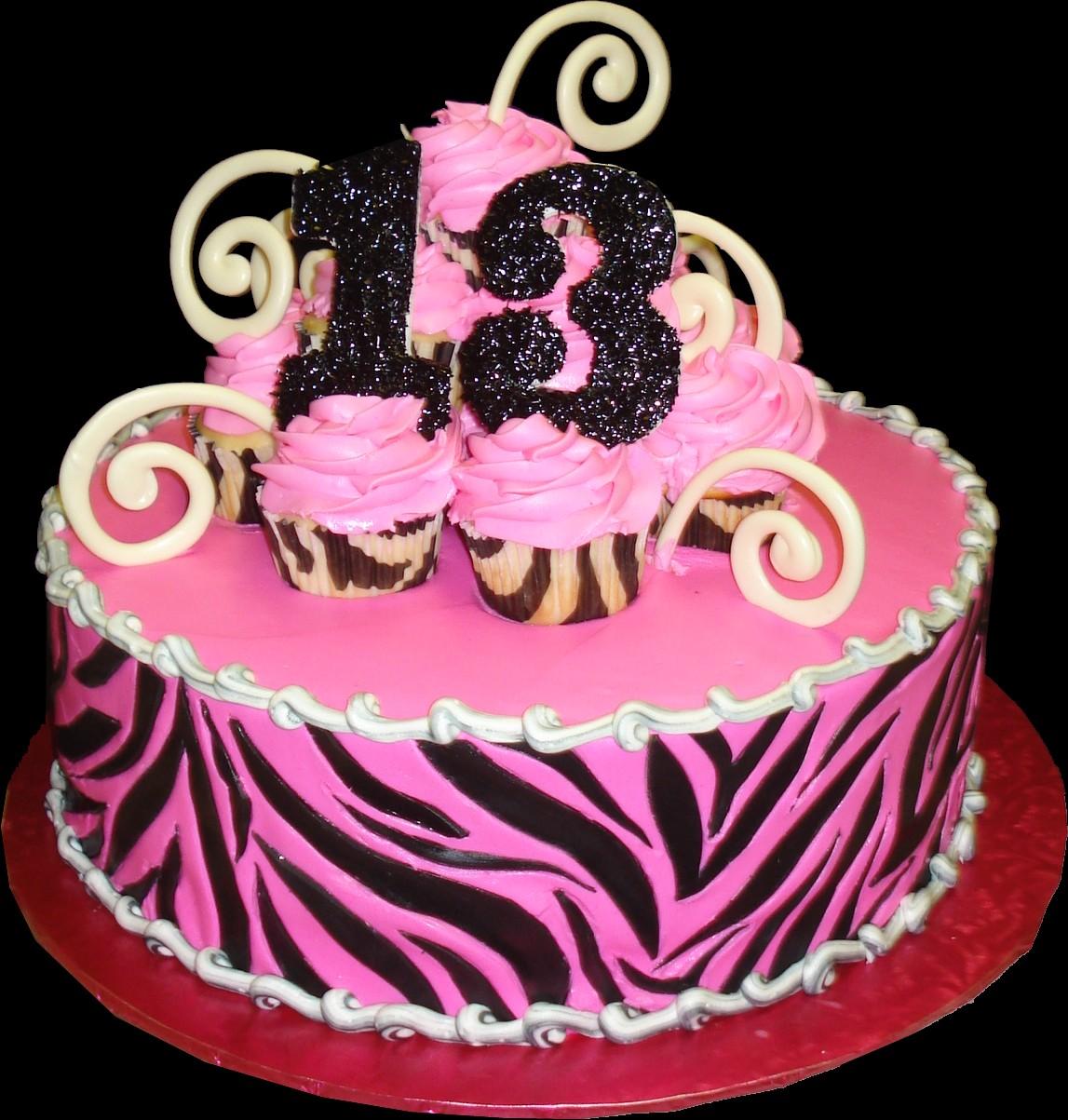 Pink 13th Birthday Cake