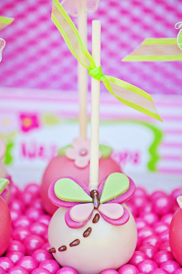 Pink Butterfly Cake Pops