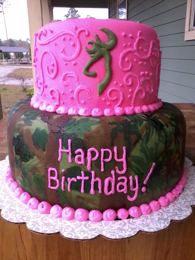 11 Photos of Happy Birthday Pink Camo Cakes