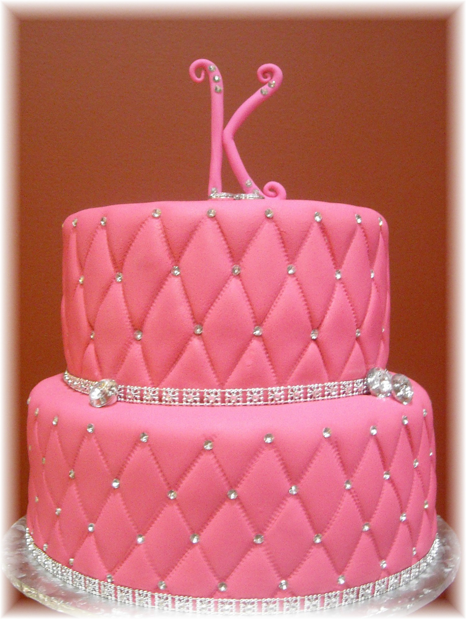 11 Photos of Hot Pink Diamond Cakes