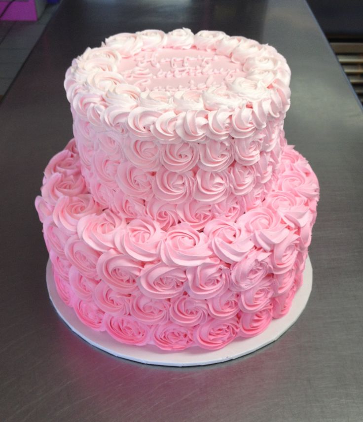 Pink Tier Birthday Cake