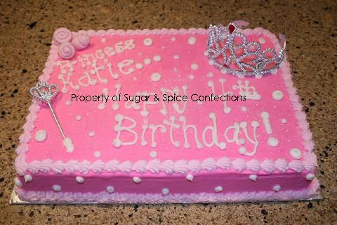 Princess Birthday Sheet Cake