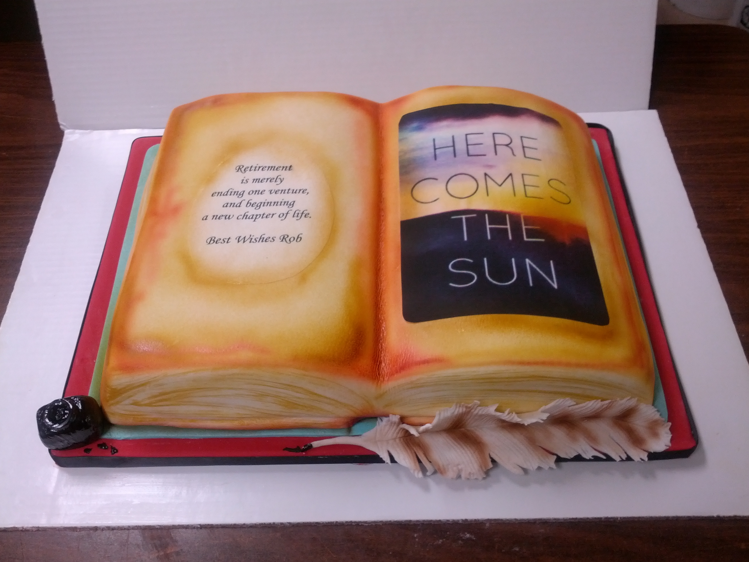 Retirement Book Cake