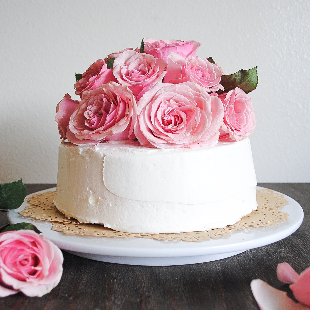 Rose Chocolate Birthday Cake