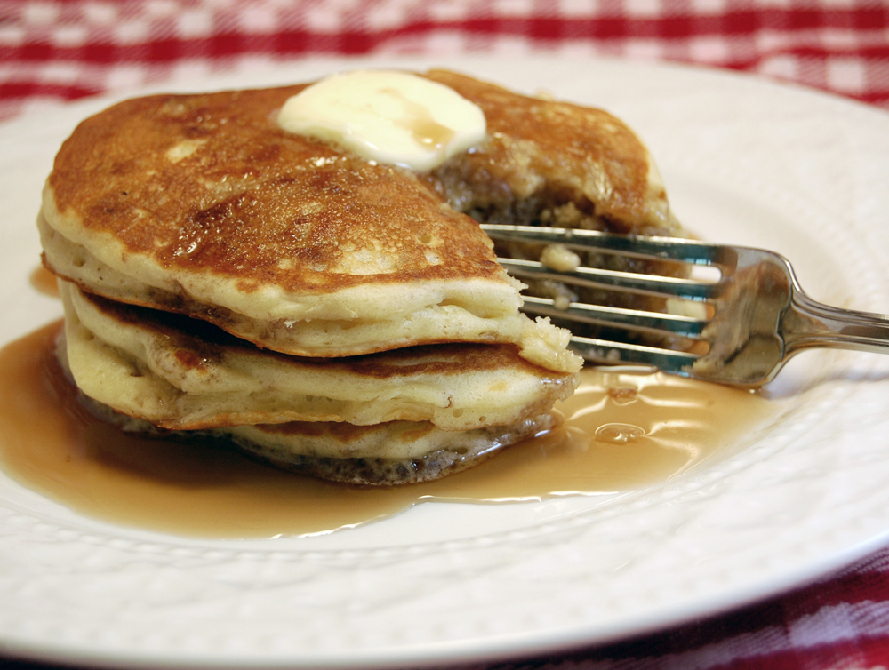 Sausage Pancakes and Syrup