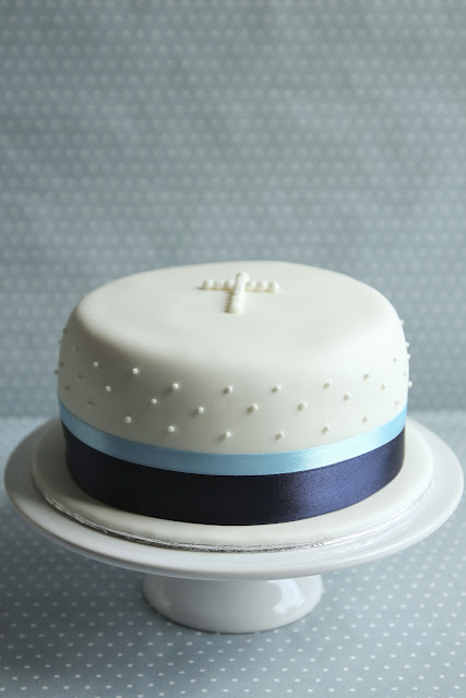 Simple Baptism Cake