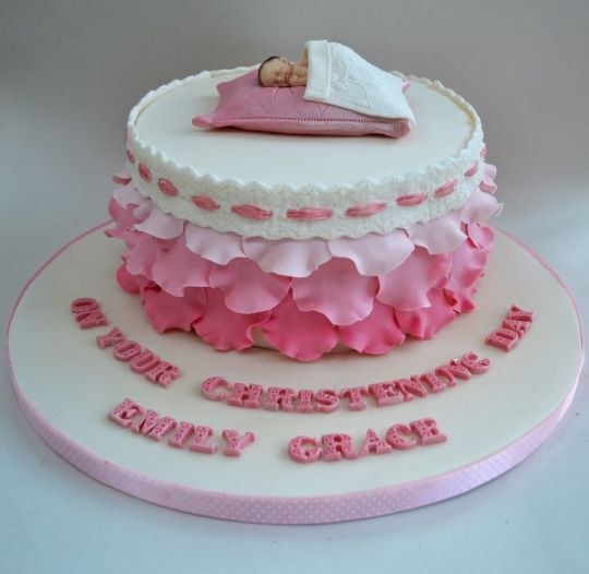 Simple Christening Cake