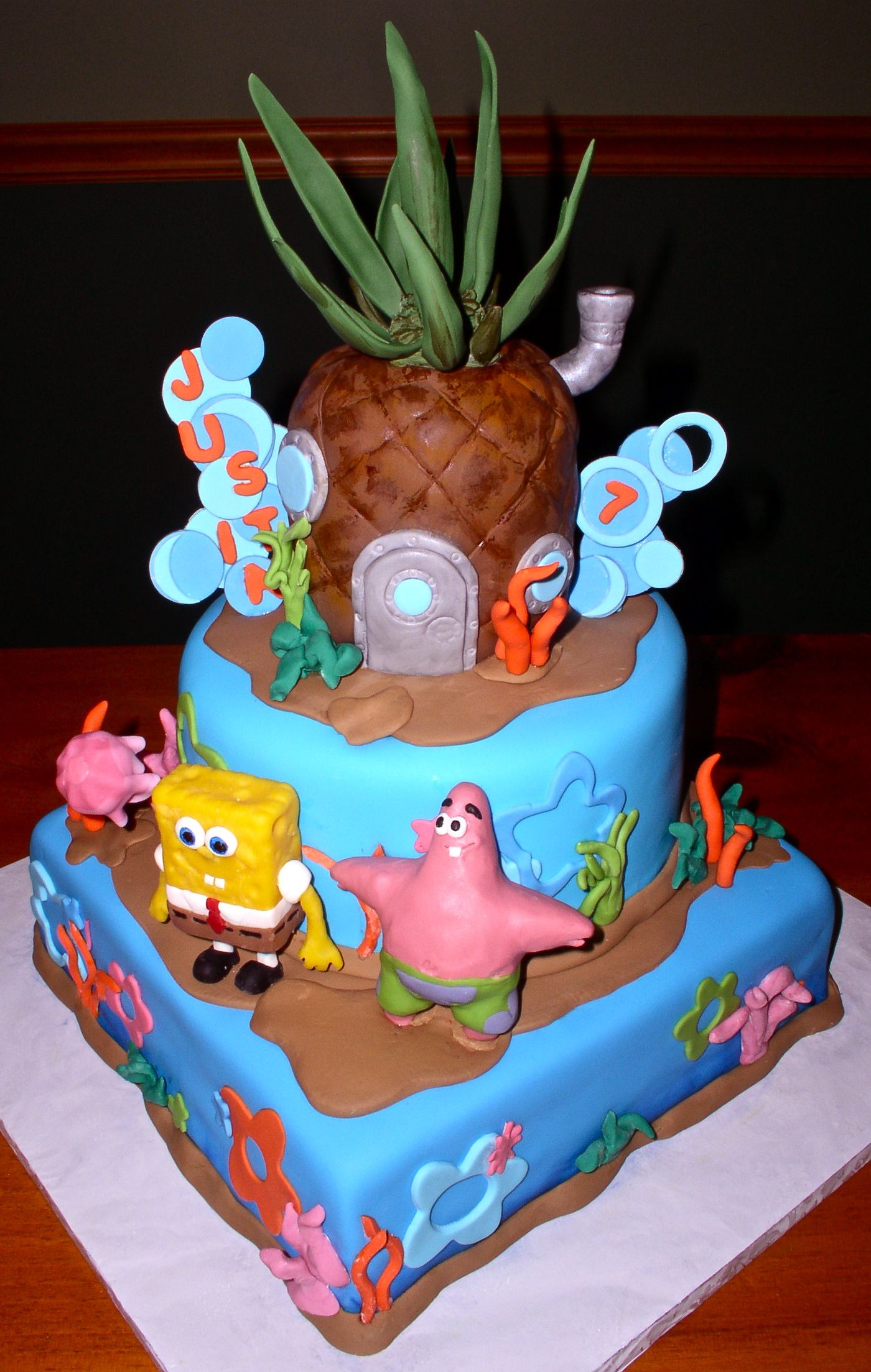 11 Photos of Big Spongebob Bday Cakes