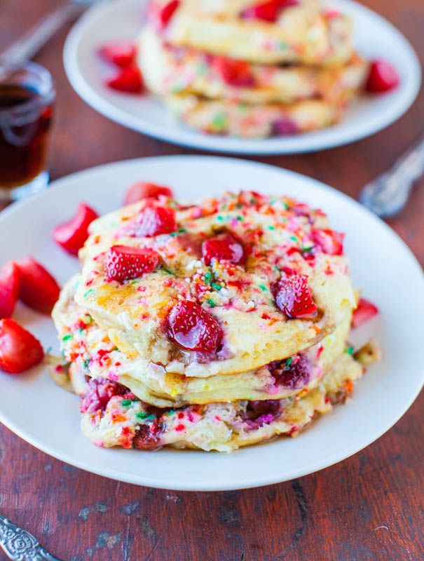 Strawberry Buttermilk Pancakes