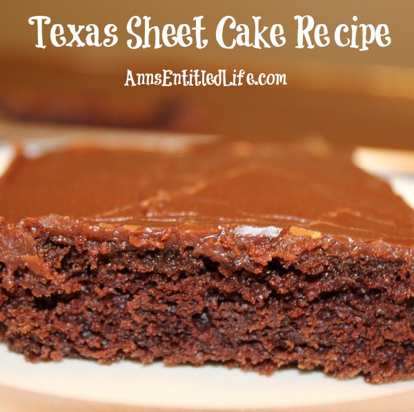 Texas Sheet Cake Recipe