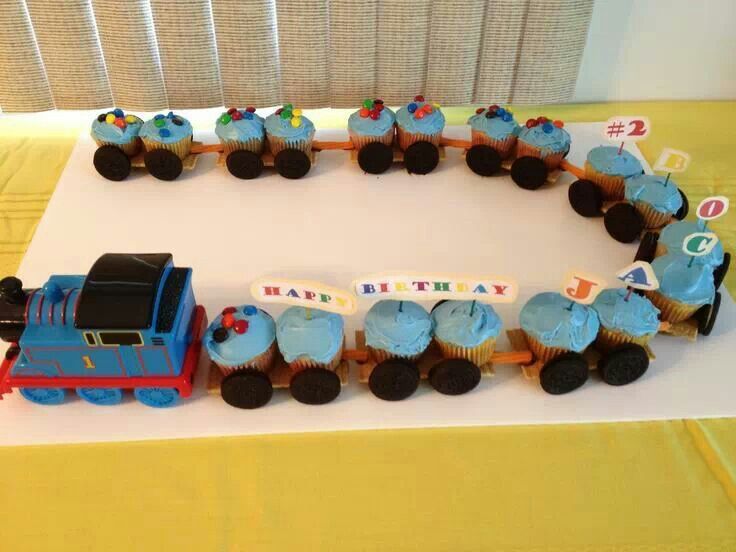 Thomas Train Cupcake Birthday Cake