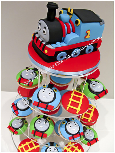 Thomas Train Cupcake Birthday Cake