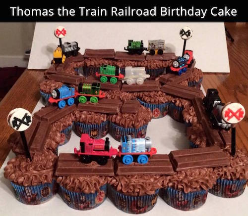 Thomas Train Pull Apart Cupcake Cake