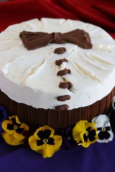 Tuxedo Bow Tie Cake