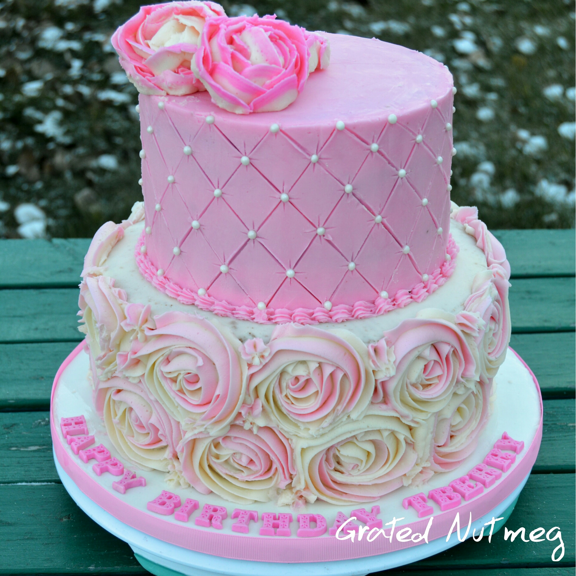 Two Tier Buttercream Birthday Cake