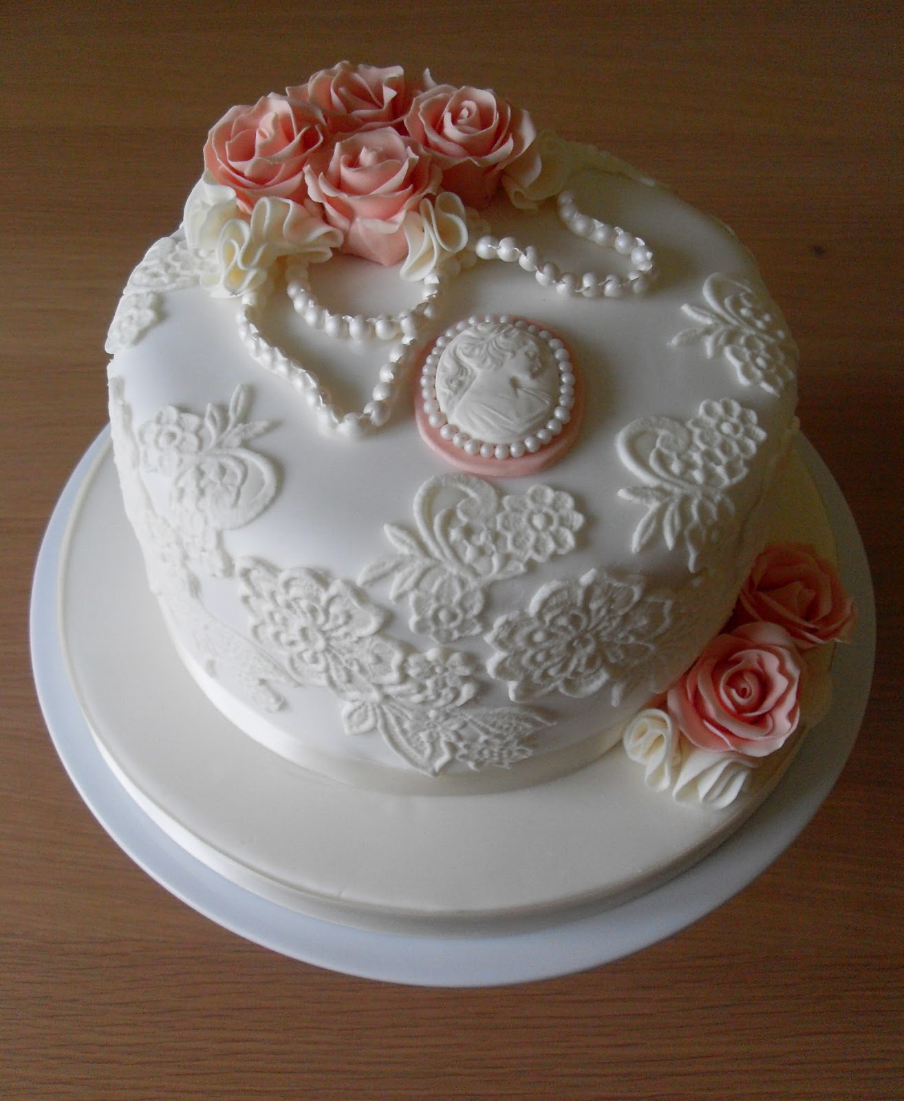 Vintage Lace Birthday Cake