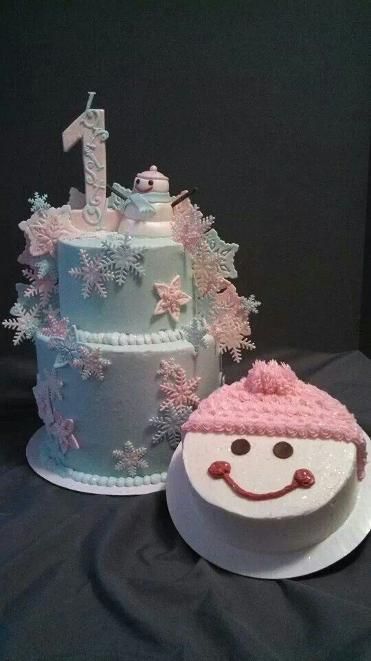 Winter ONEderland Smash Cake