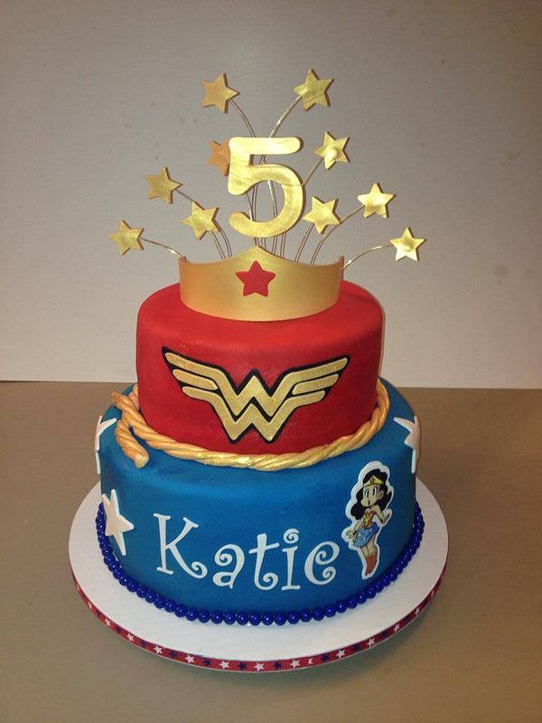 Wonder Woman Birthday Party Cake