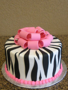 Zebra Birthday Cake