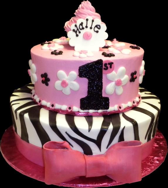 Zebra Design Birthday Cake