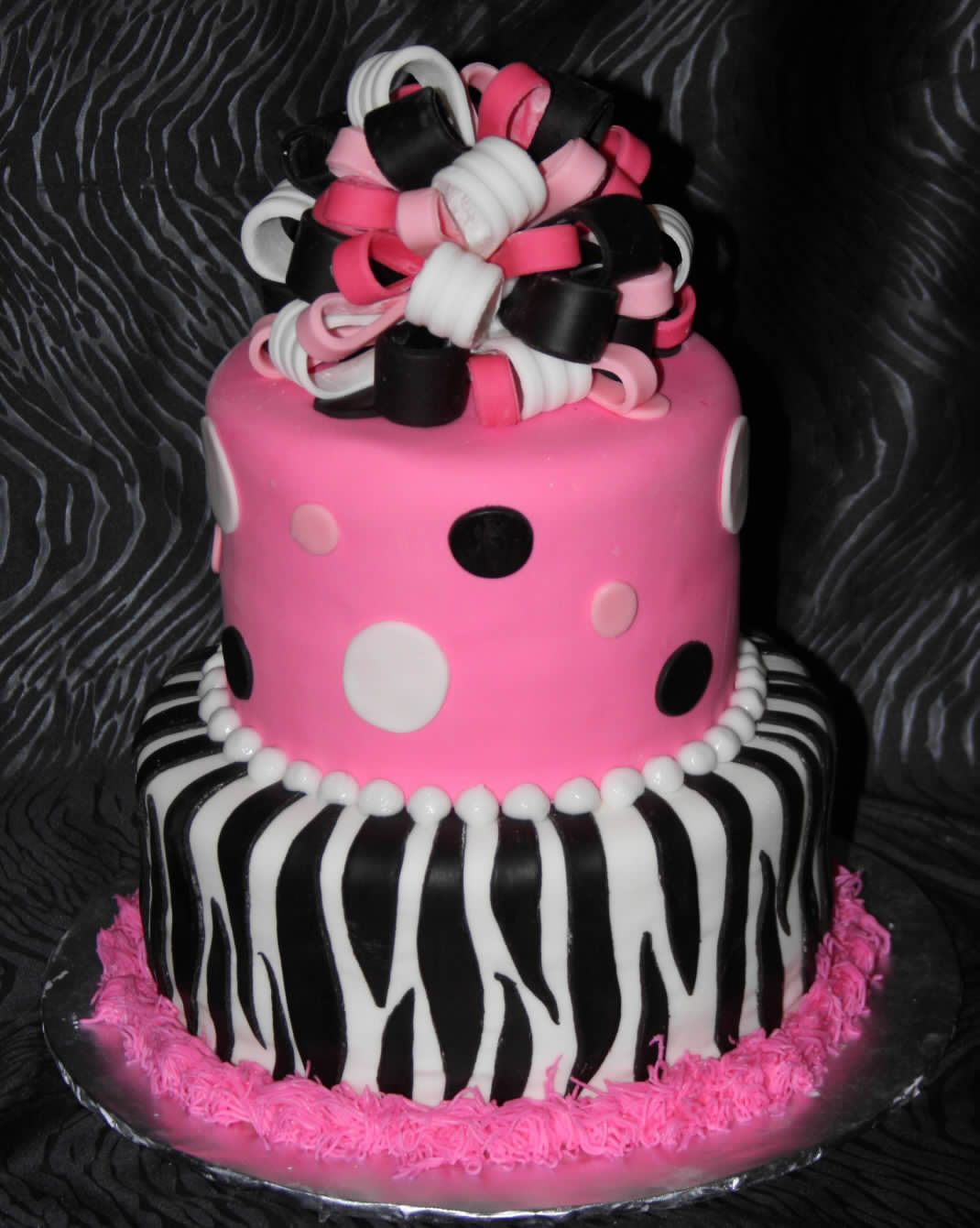 Zebra Print Girl Birthday Cakes