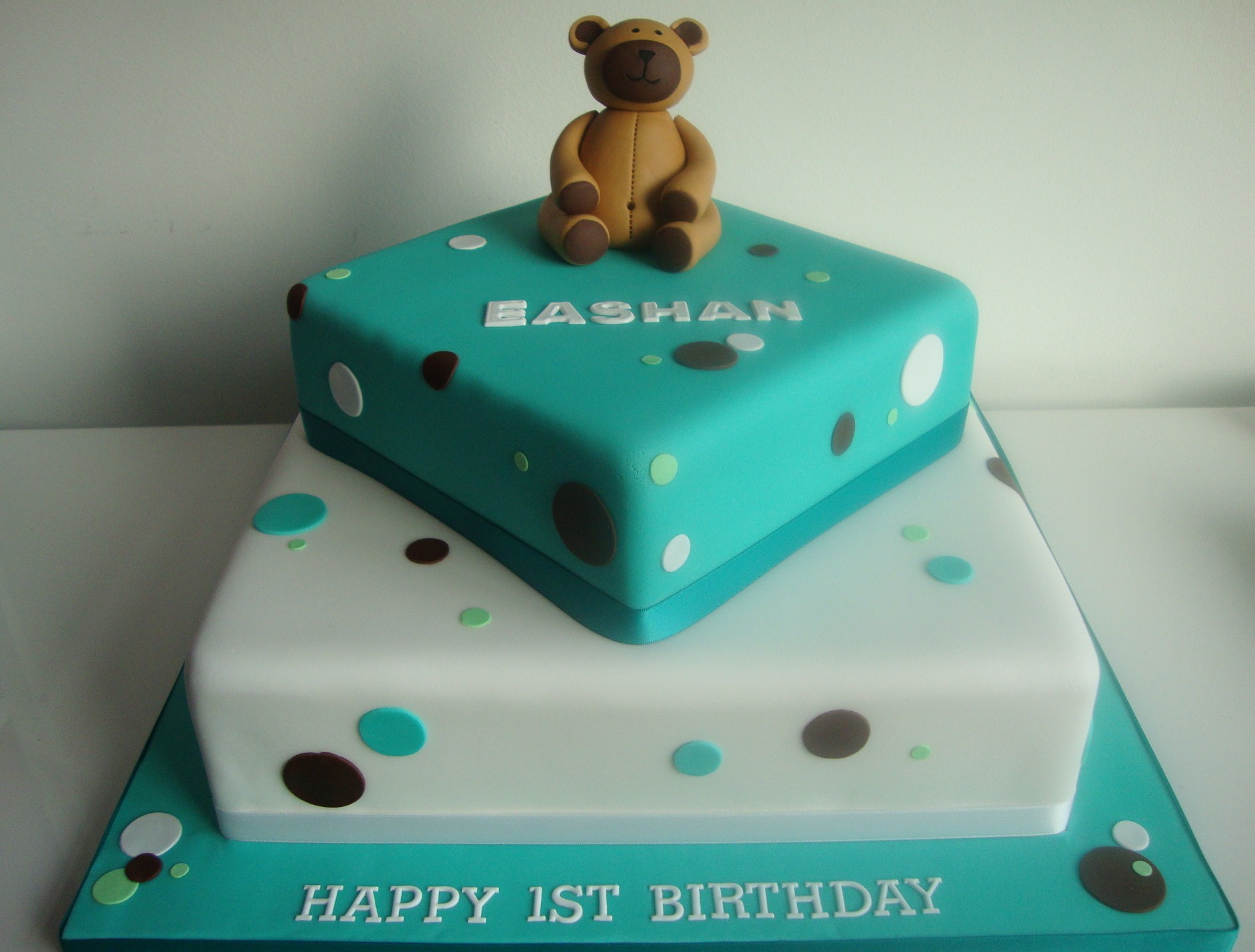 2 Tier 1st Birthday Cake