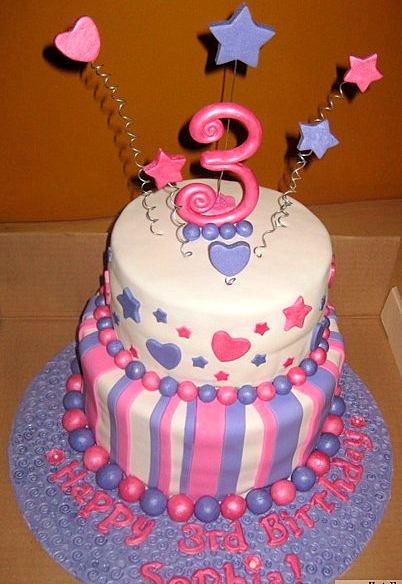 3 Year Old Girl Birthday Cake