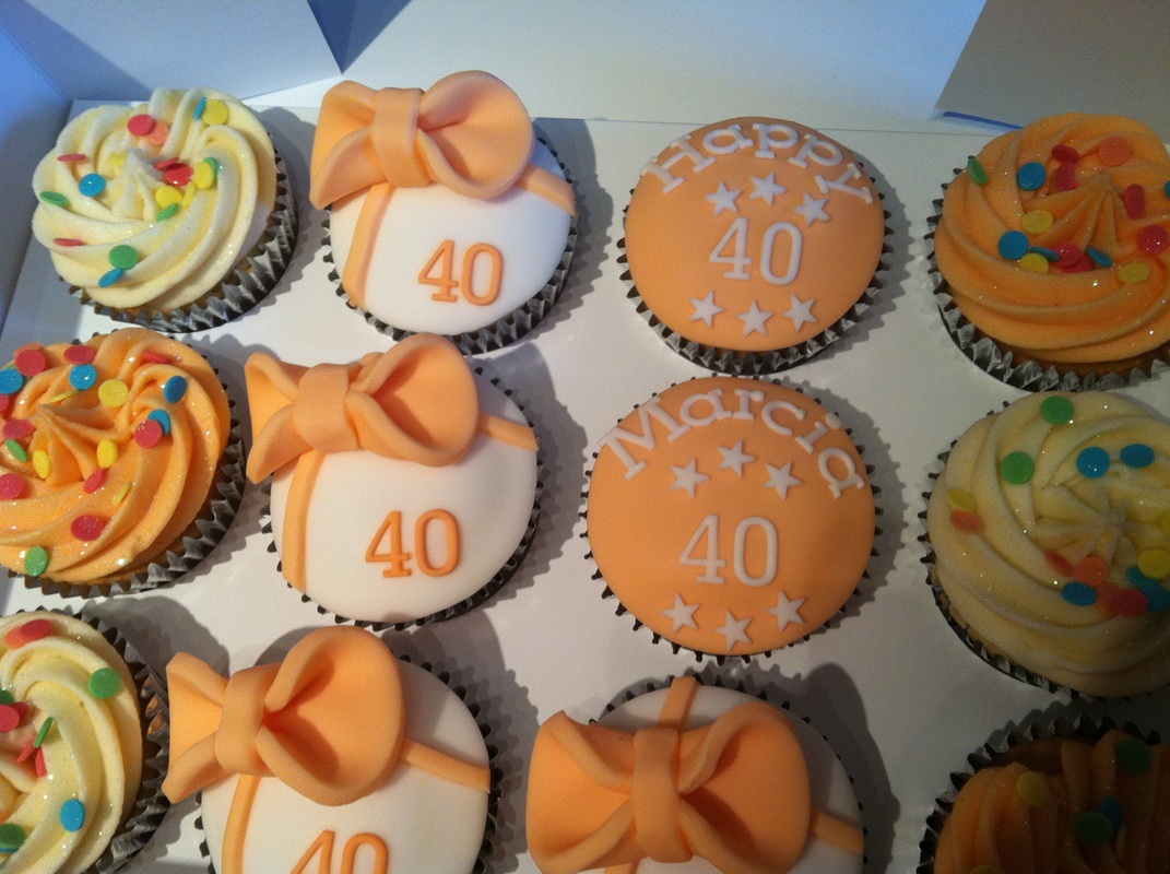 40th Birthday Cupcakes