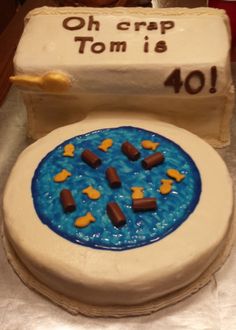 40th Birthday Toilet Cake