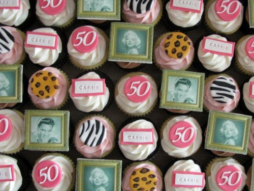 50 and Fabulous Birthday Cupcakes