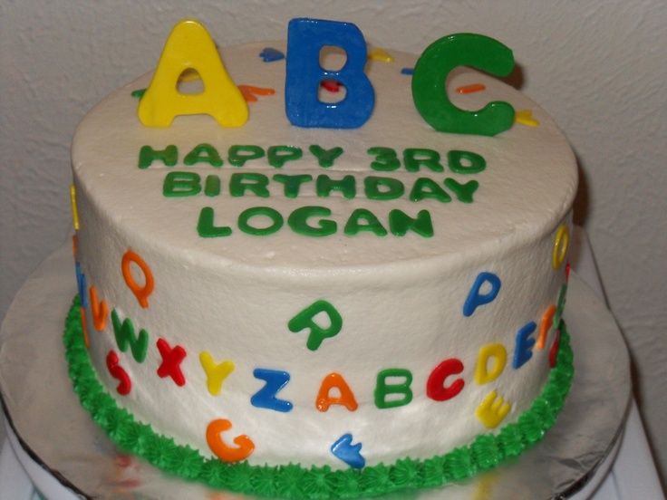 ABC Themed Birthday Cake