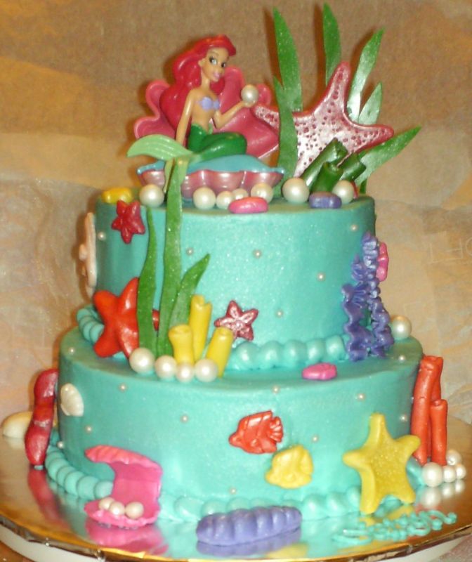 Ariel Little Mermaid Birthday Cake