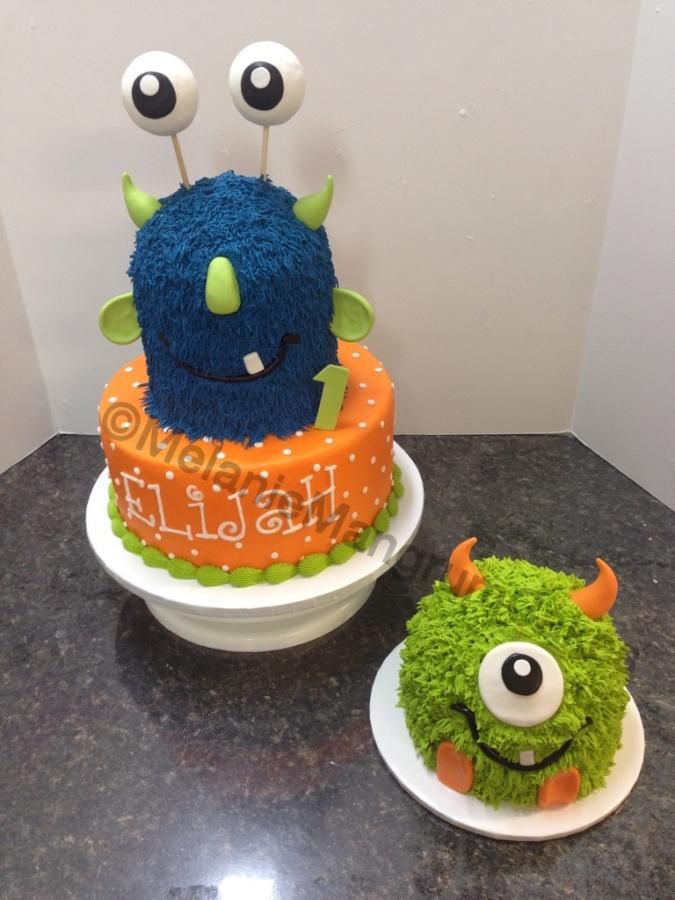 Baby Boy Monster Birthday Cake