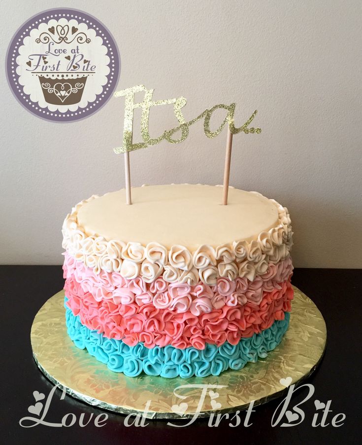 Baby Gender Reveal Cake