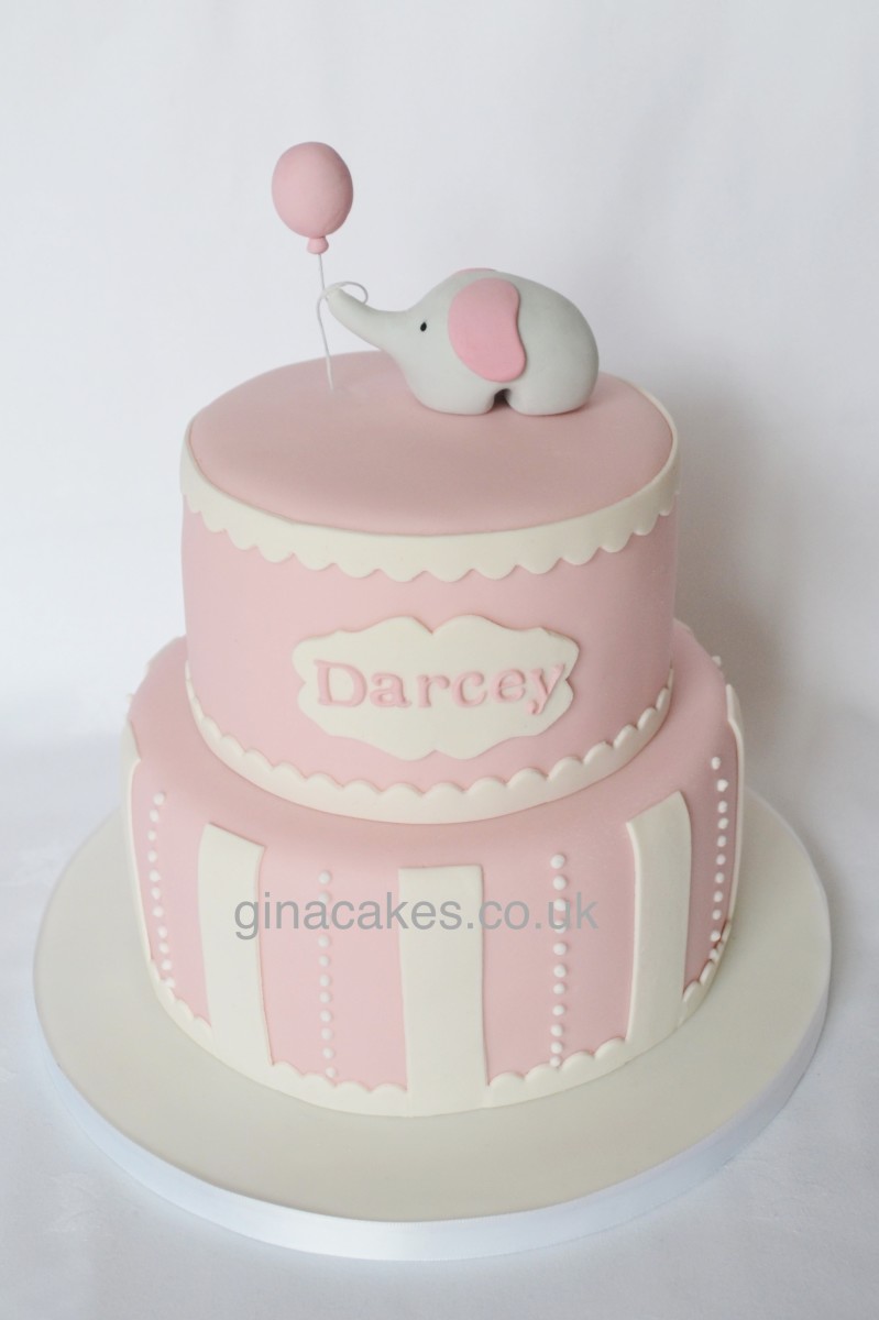 Baby Girl Christening Cake