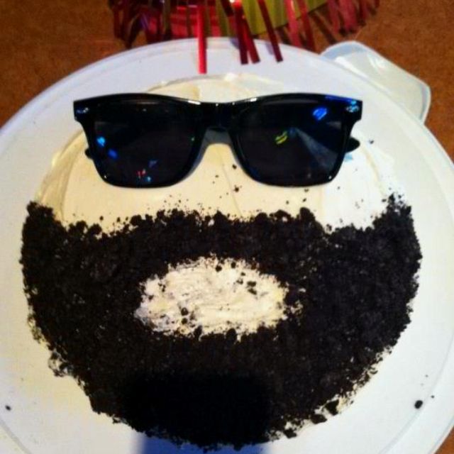 Bearded Man Birthday Cake