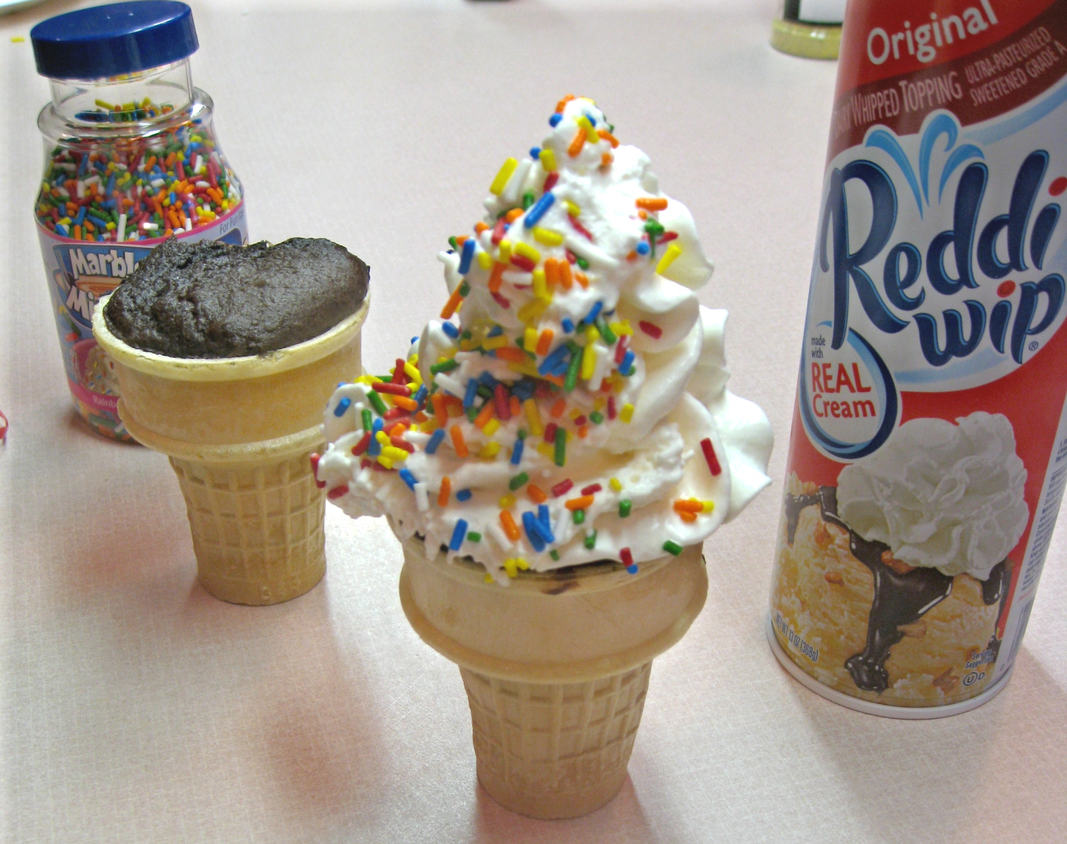 Birthday Cake with Ice Cream Cones