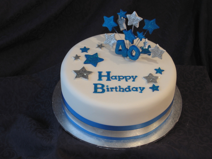 Blue and Silver Birthday Cakes