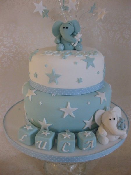 Boys Christening Cake