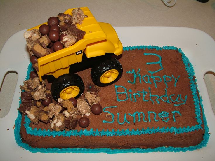 7 Photos of Dump Truck Cakes For Boys