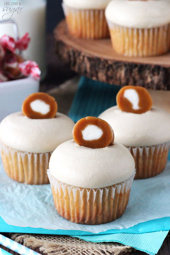 Brown Sugar Caramel Filled Cupcakes