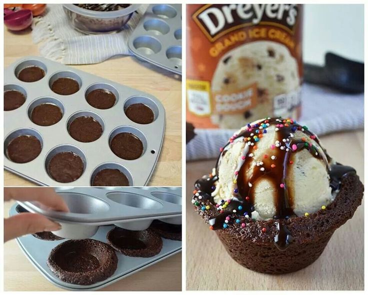 Brownie Ice Cream Cup Bowl