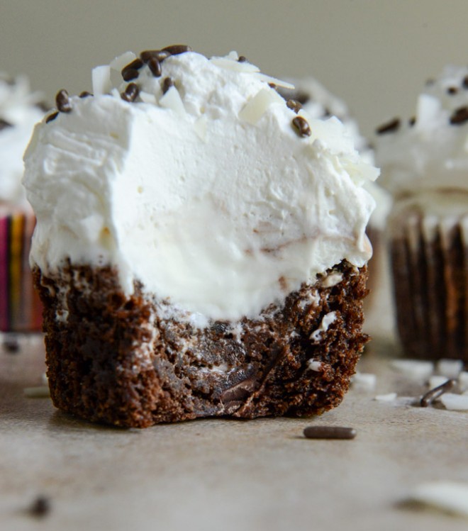 Brownie Ice Cream Cupcakes