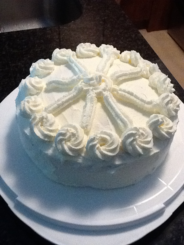 Cake with Whipped Cream Frosting