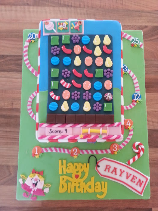 Candy Crush Birthday Cake